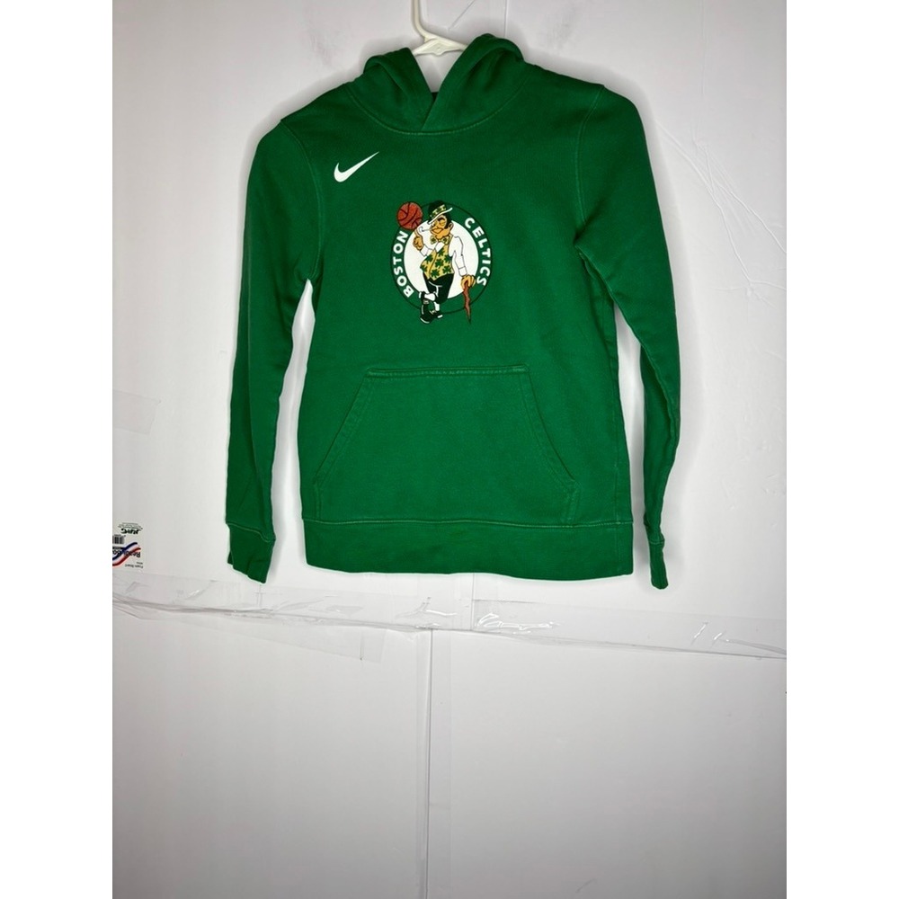 Nike Boston Celtics Youth Green Hoodie NBA‎ Lucky Leprechaun Pullover M 10-12